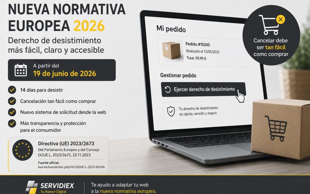 Adaptar web nueva normativa desistimiento 2026