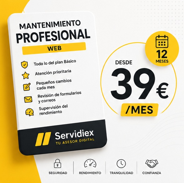 Mantenimiento web profesional