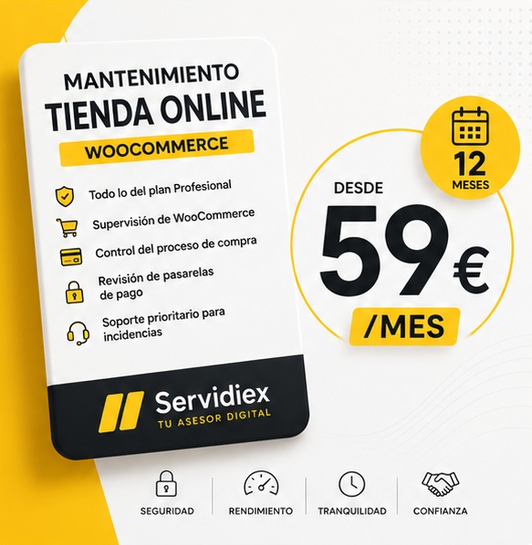 Mantenimiento tienda online